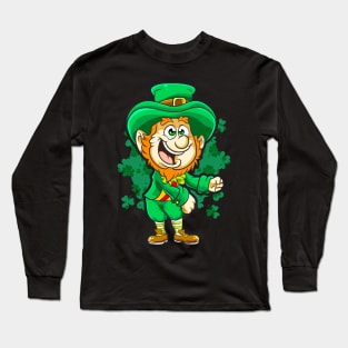 Flossing Leprechaun St Patricks Day Long Sleeve T-Shirt